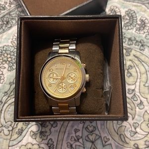 Gold silver Michael kors watch